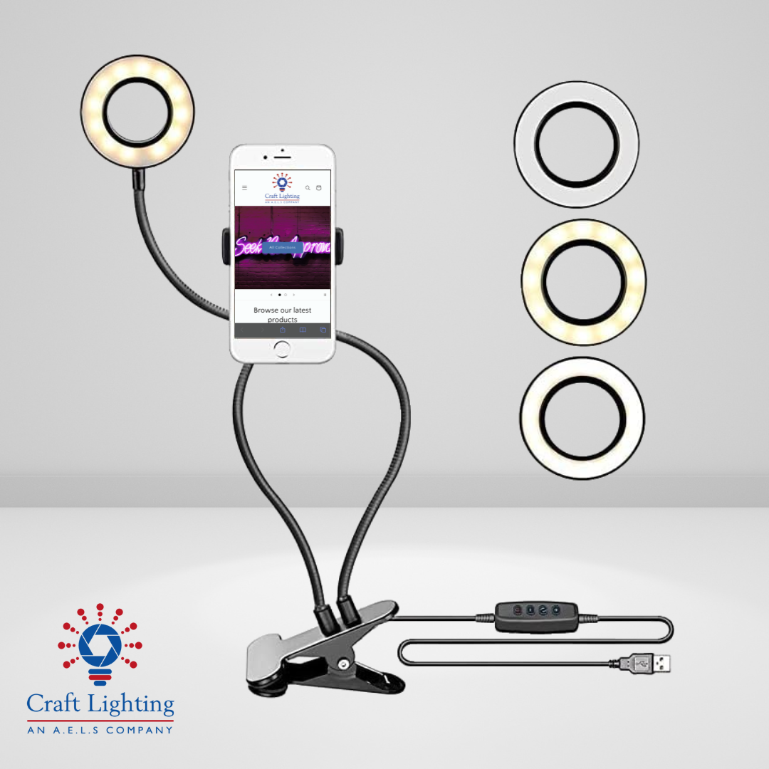 SALE! Creator Clip On Mini Ring Light and Phone Holder โ Craft