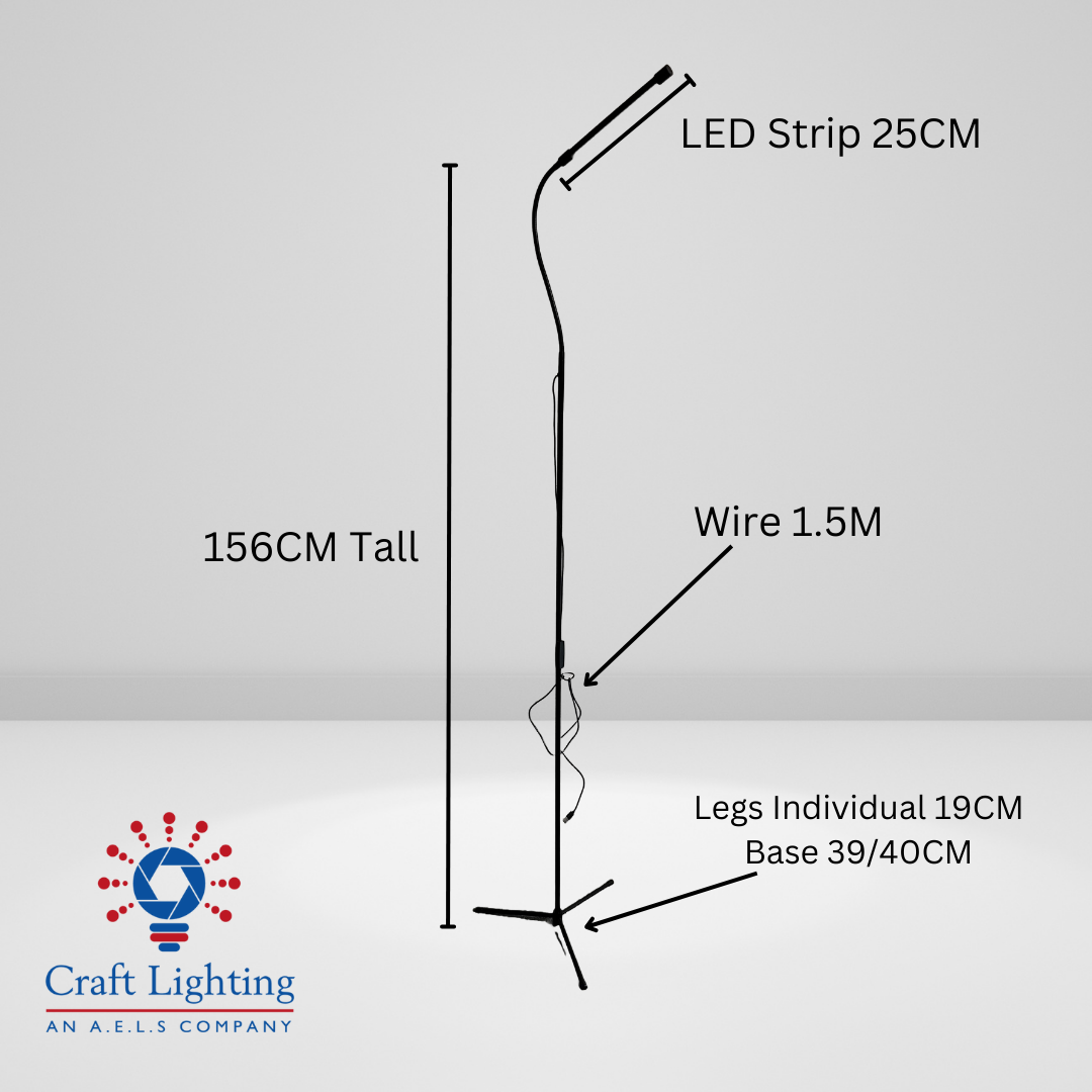 Illuminator - Lightweight Floor Standing Gooseneck Lamp