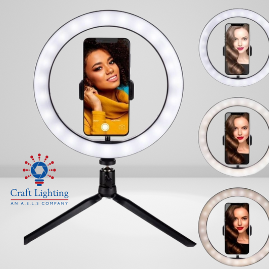 10" Ring Light - Table Stand (Optional Floor Tri-Pod)