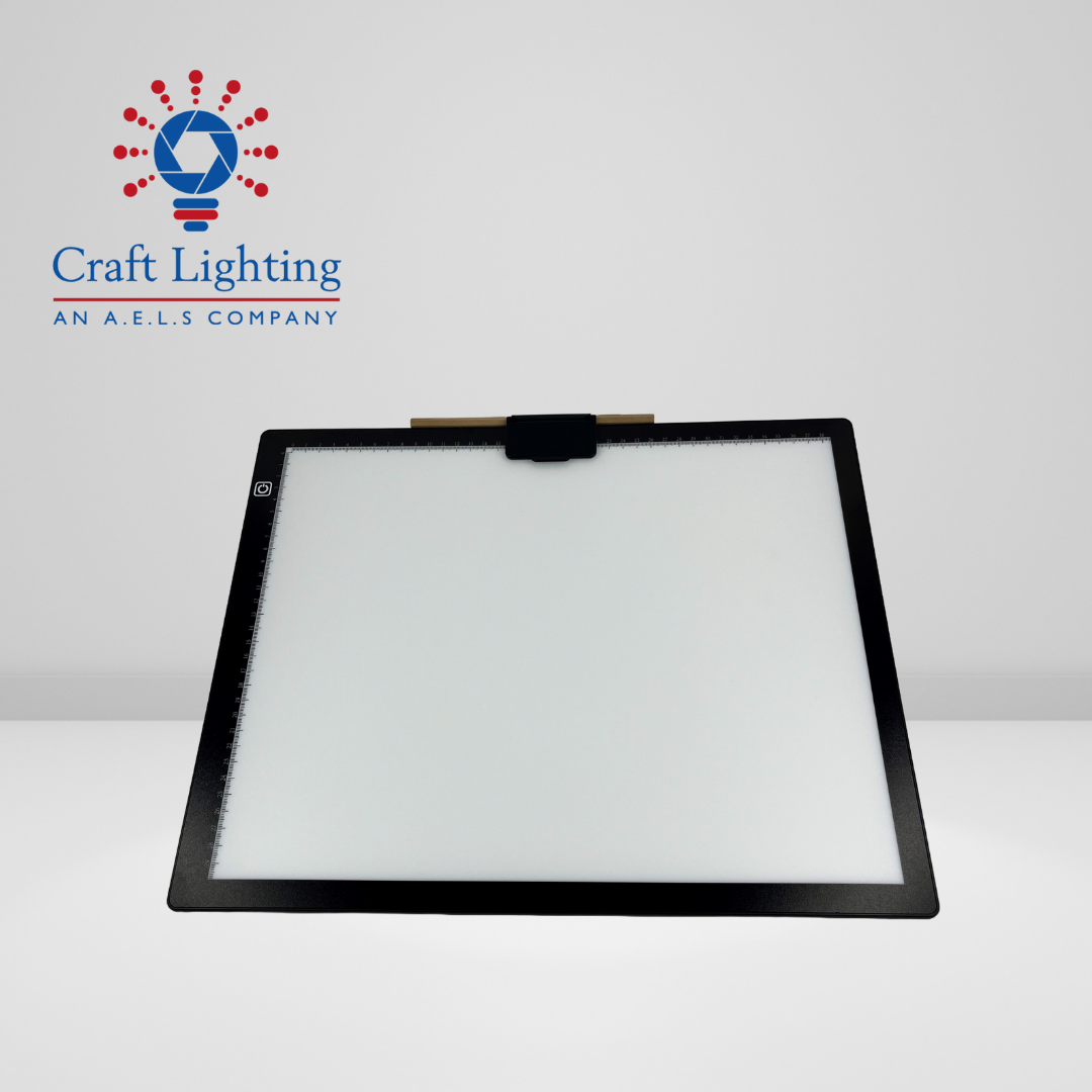 Illuminated white LED light on a white surface - A3 LIGHT BOARD
